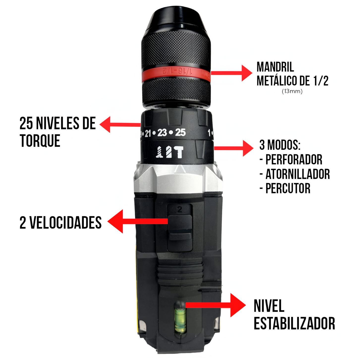 TALADRO PERCUTOR INALAMBRICO FULL 36V NE